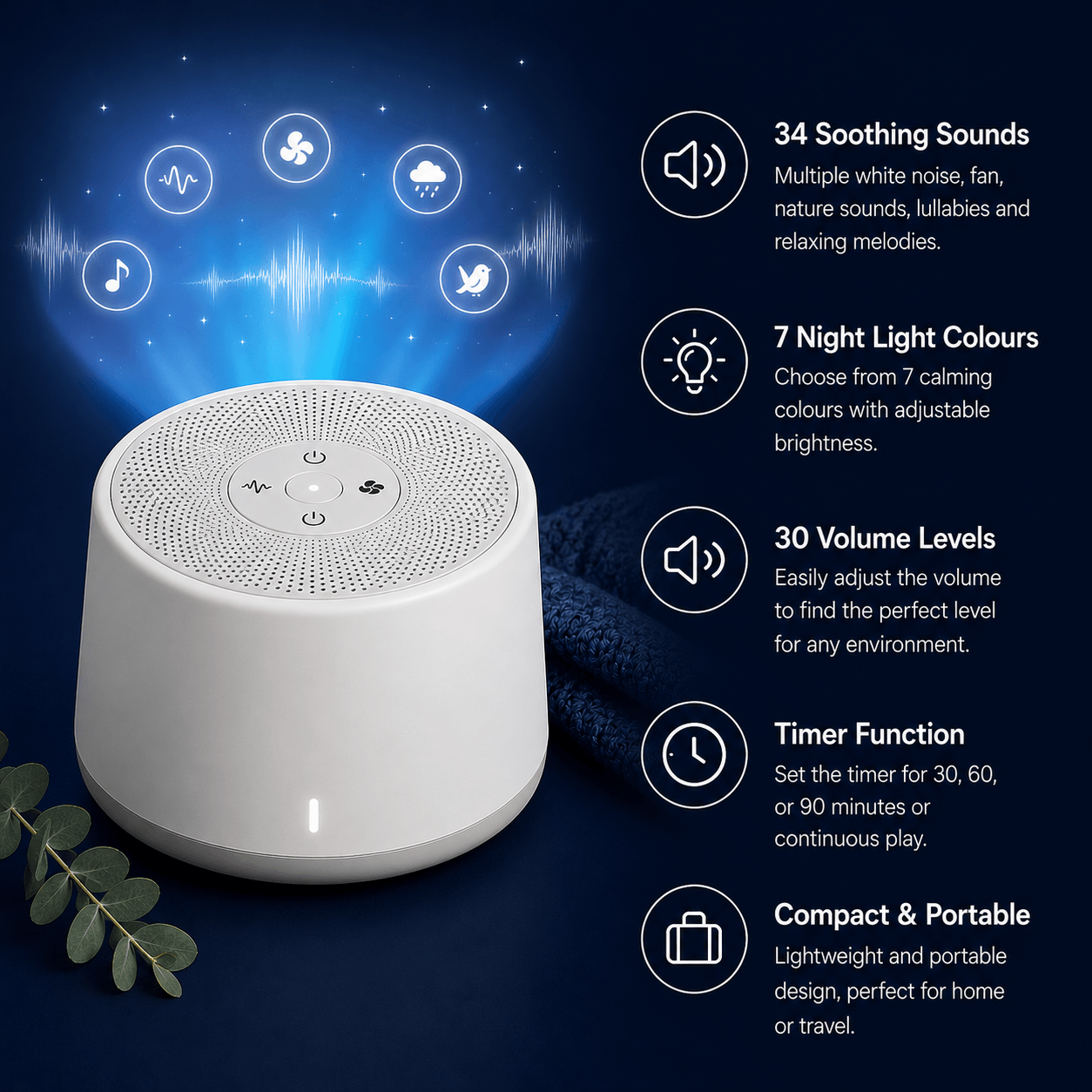 DreamGlow™ White Noise Machine